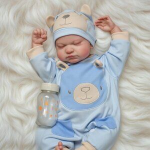 💫 Reborn Realistic Baby Dolls Blue Cute Soft 20 Inch Lifelike Accessories Kids
